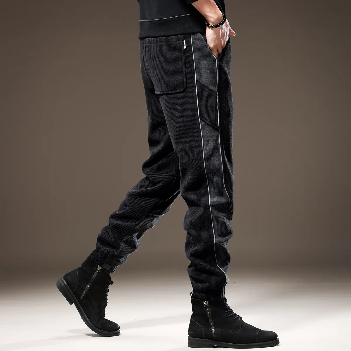 Men's Casual Pants,Autumn And Winter High Waist Heavy Chenille Pants Premium Corduroy Sweatpants Spliced Harem Pants