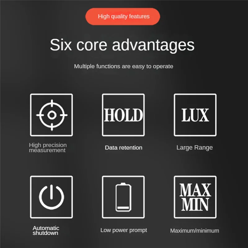 illuminance meter Digital Illuminance Light Meter Tester 200000Lux Meter Luxmeter Lighting Intensity Brightness Measurement Tool
