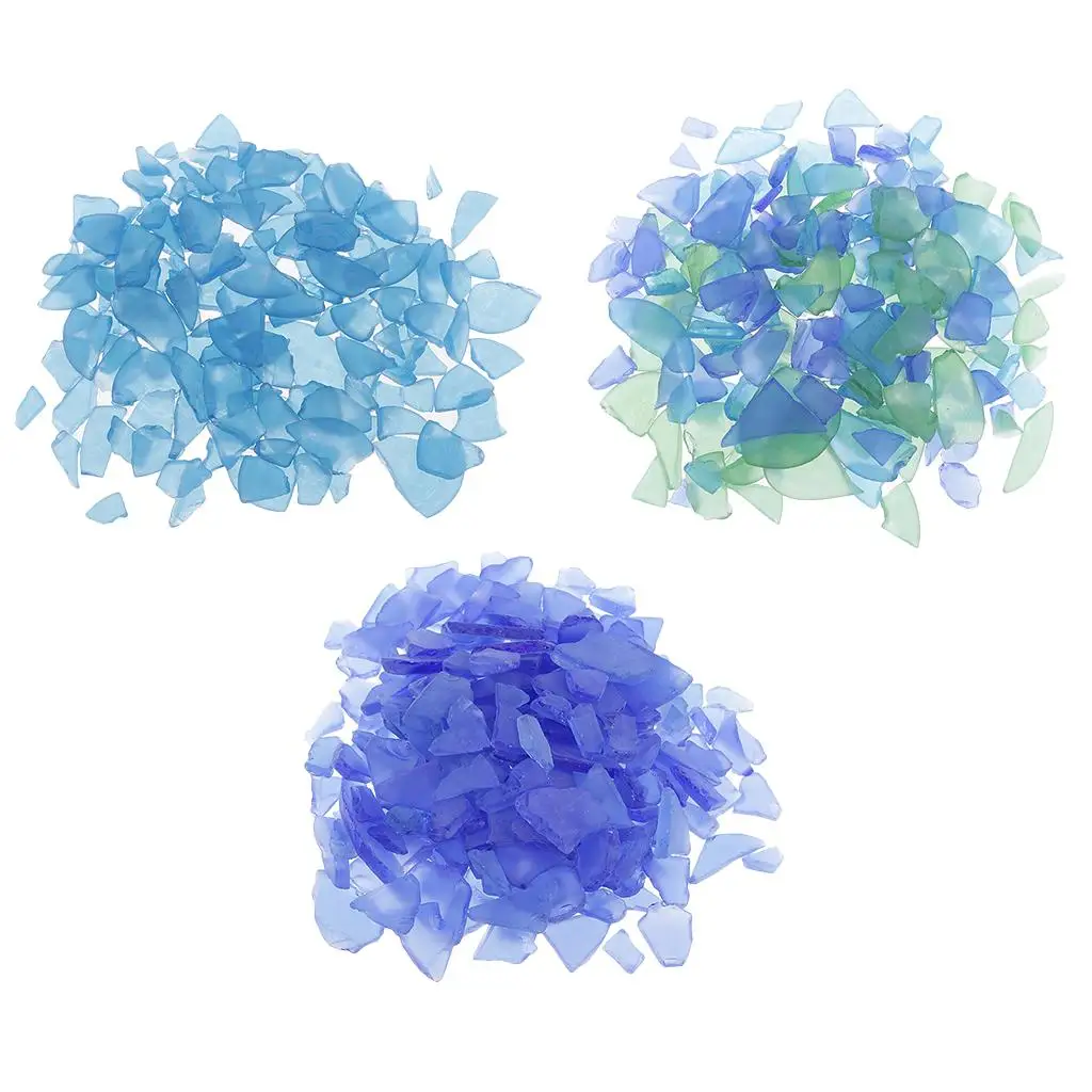 Mixed Of Sea Glass, Forsted Glass & Beach Glass - 500g - 1-4cm - Crafts DIY