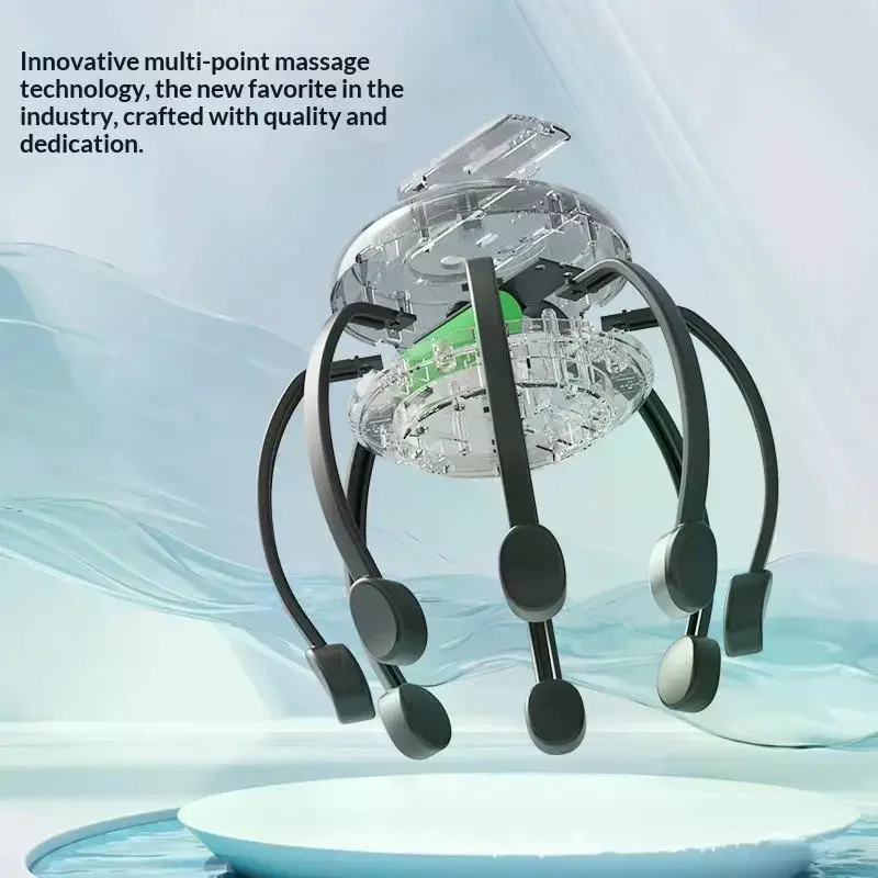 Scalp Massager Head Massage Machine Intelligent Vibrating Stress Relax With 5 Modes 360 Degree Hair Massager Electric