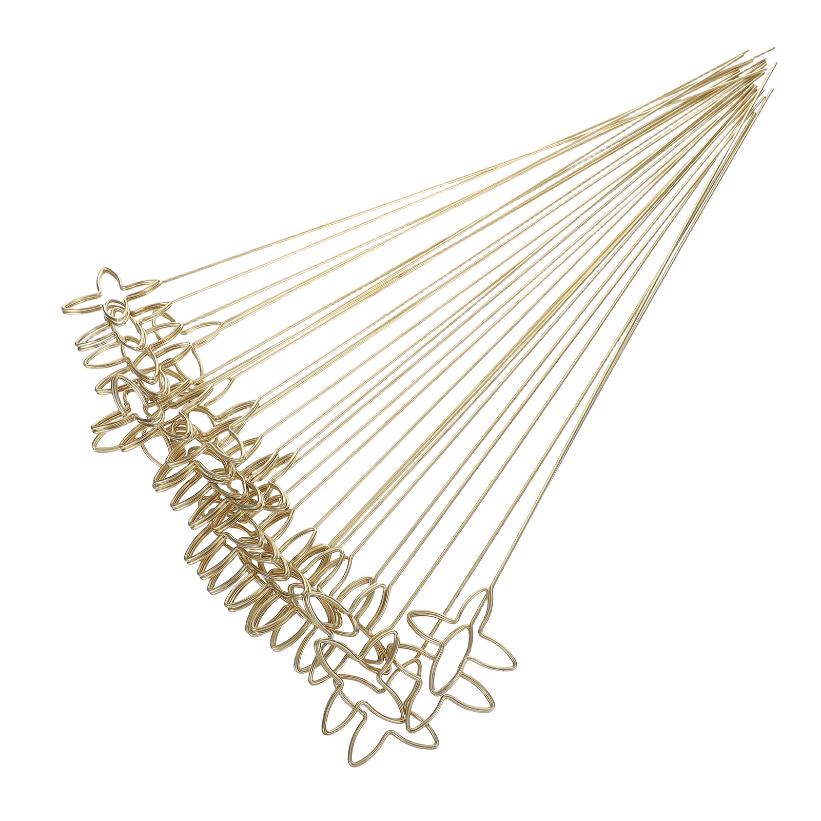 

30pcs Floral Card Holders Gold Metal Wire 13 Inch Wedding Birthday Party Supplies Elegant Design Stable Secure