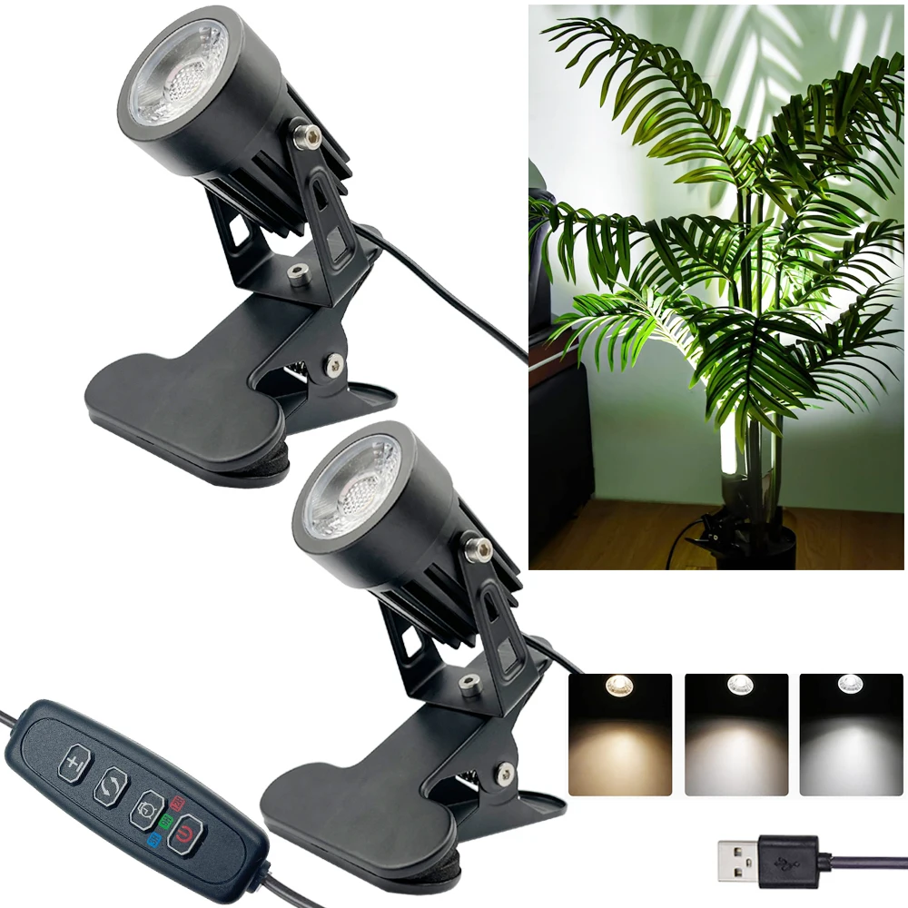 

Spot Lights Clamp Indoor Spotlights USB 5W Dimmable Clip on Lights for Trade Show, Workshop, Billboard, Plant, Desk Lighting