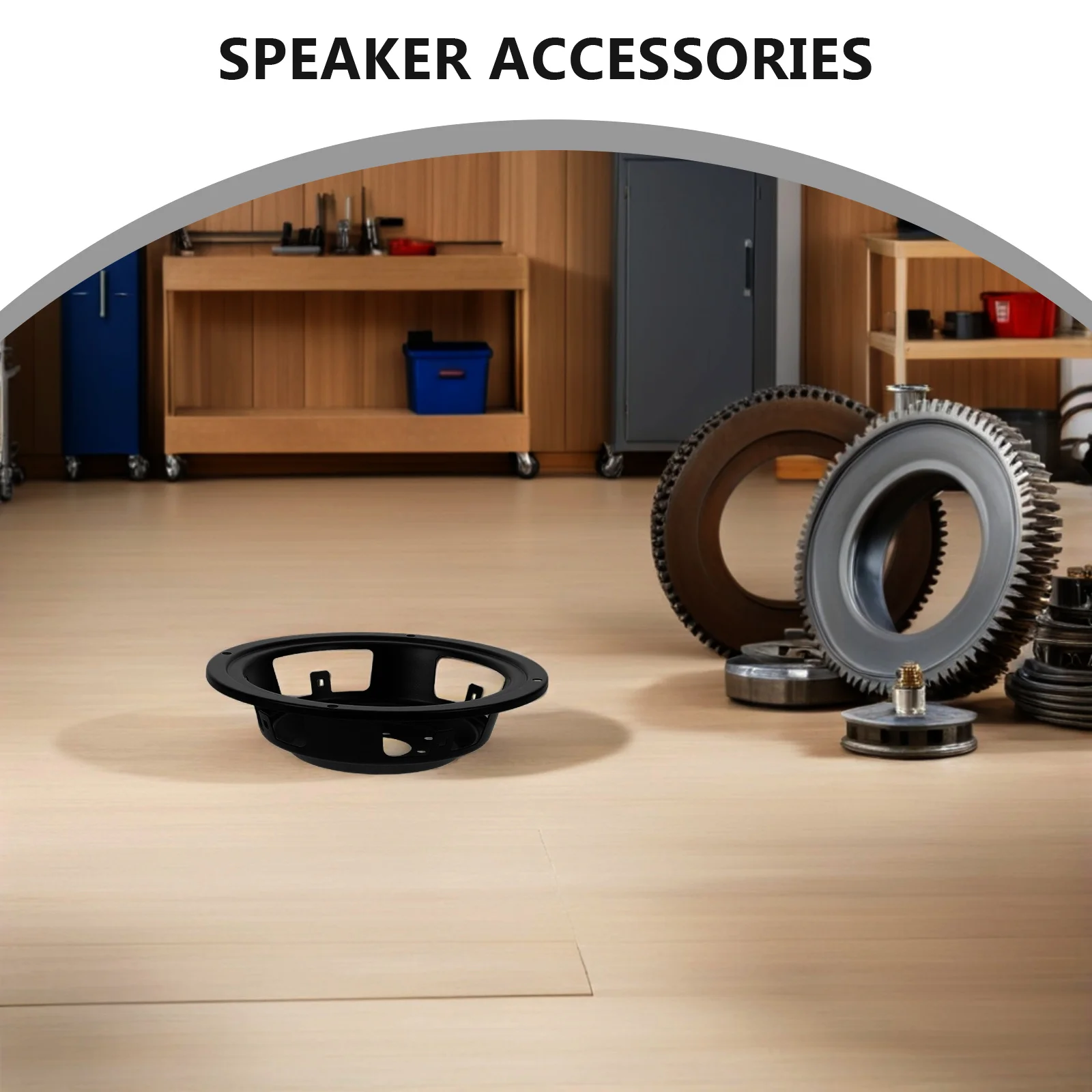 2Pcs Speaker Frame for Audio Equipment Round Iron 5-Inch Heavy-Duty Bracket Compatible with 5-Inch Speakers Sound