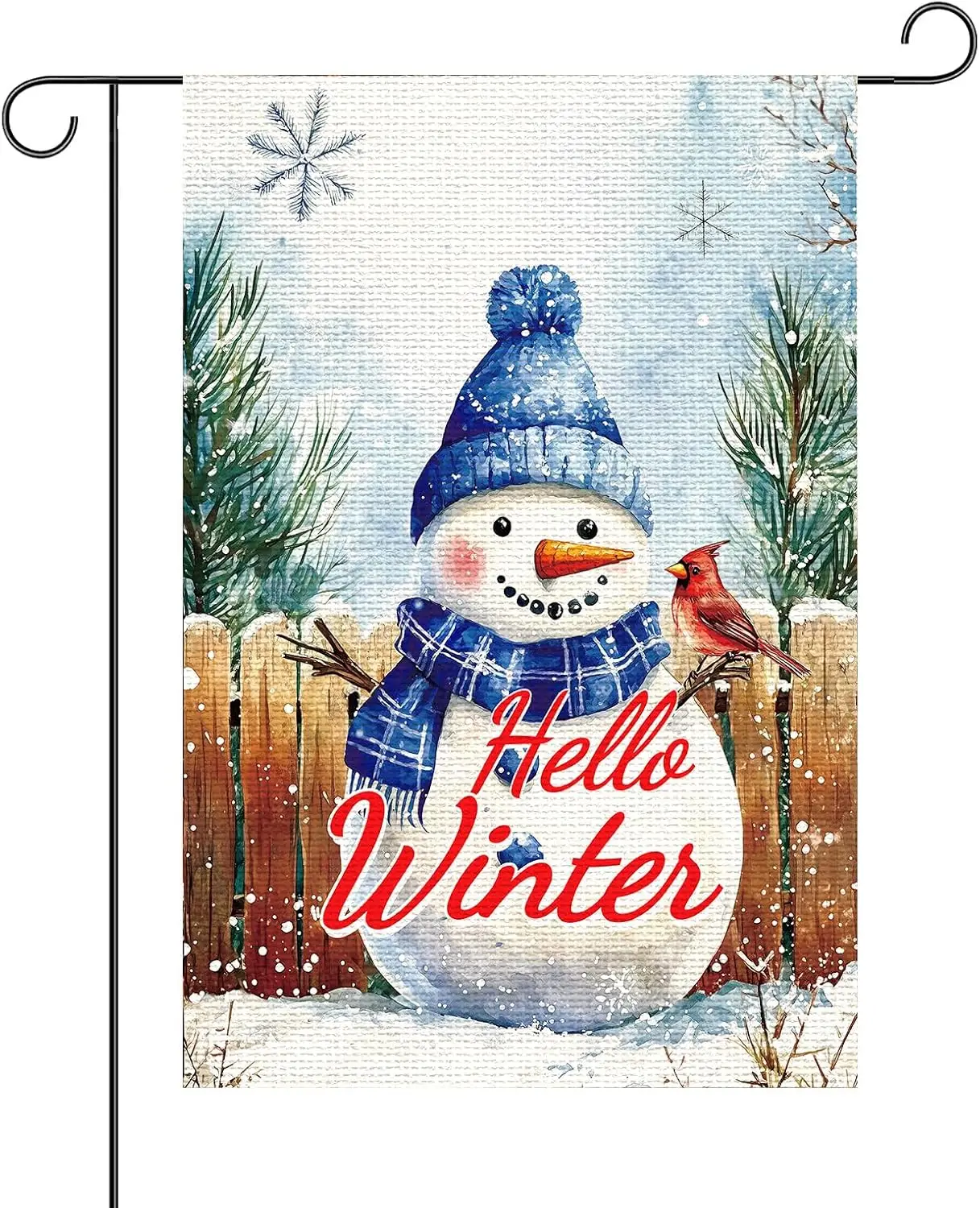 Welcome Snowman Garden Flag, Hello Winter Christmas Garden Flag Christmas Yard Flag Snowman Garden Flag Merry Christmas Gard GGX