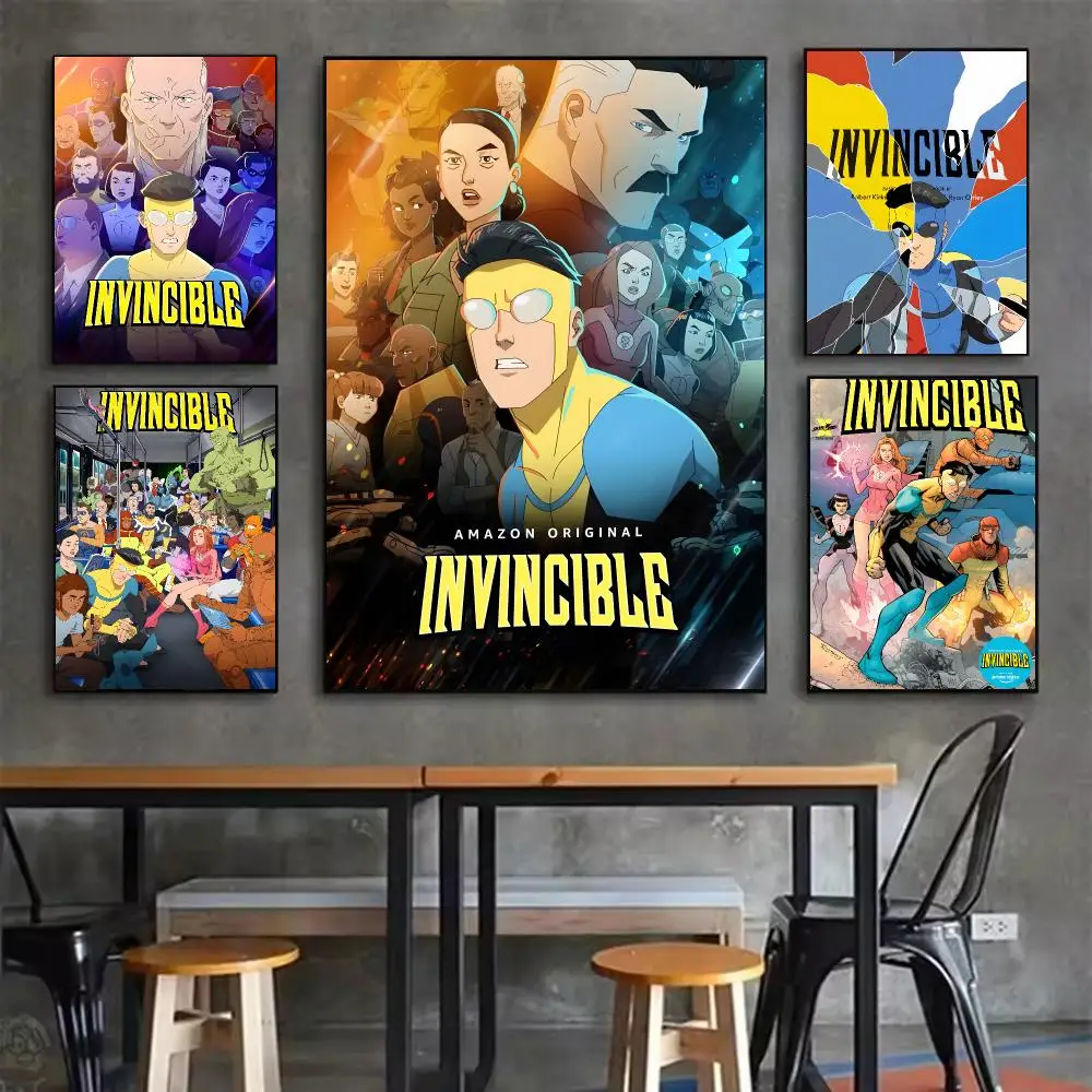 Dynamic Powerful Track I-Invincible Poster Self-adhesive Art Waterproof Sticker  House Dorm Room Wall Decor