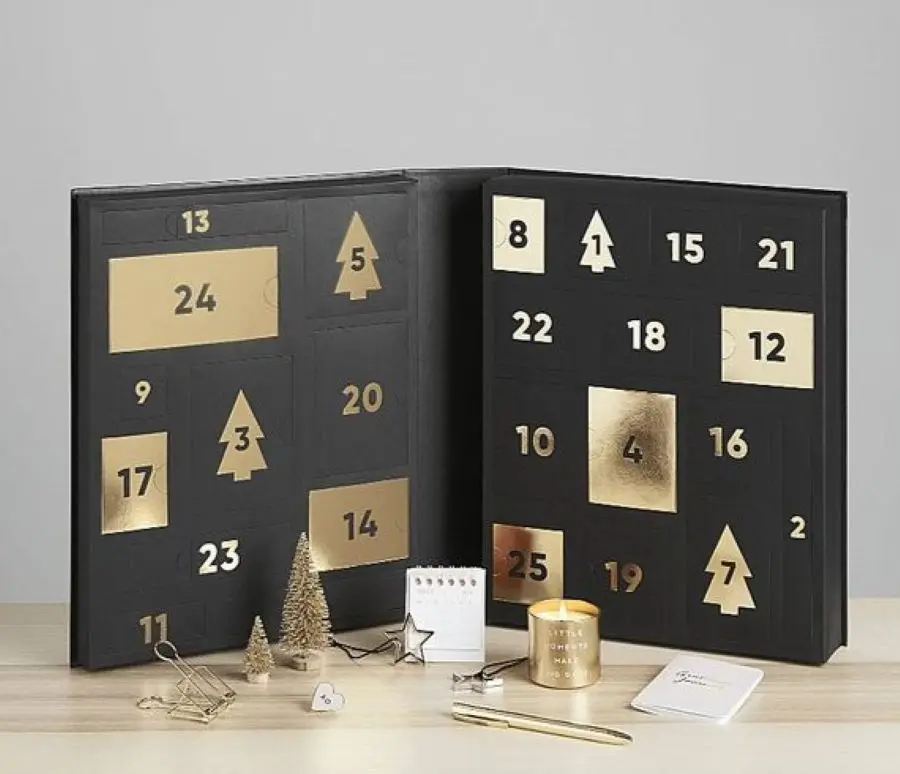 Customized queryWholesale Luxury Custom Logo Empty Advent Calendar Box Packaging Recycled Advent Calendar Box for Eyelashes Empt