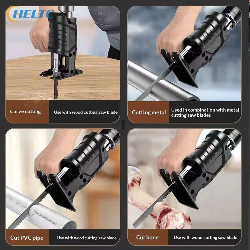 1 Set Power Tool For Wood PVC Steel Pipe Cutting Reciprocating Saw Adapter Electric Drill Modified Electric JigSaw Curve Saw
