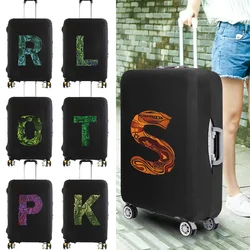 Funda de equipaje con estampado de 26 letras, accesorios de viaje para vacaciones, Maleta elástica con carrito, novedad de 2023