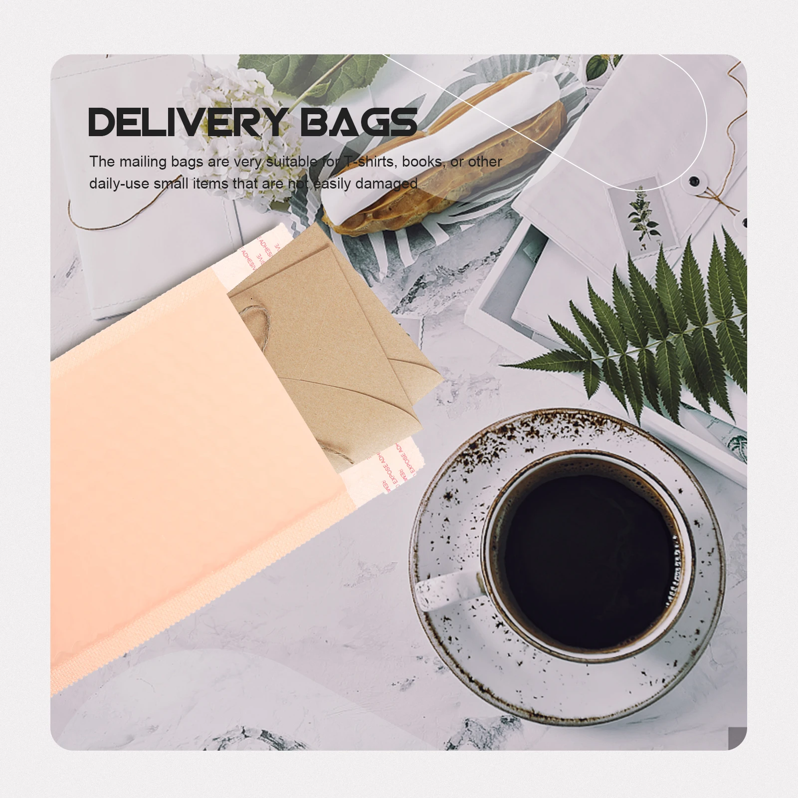 

50 Pcs Bubble Mailers Thick Waterproof Wear resistant Envelope for Books Tshirts Small Items Portable Shipping Bag Multiuse