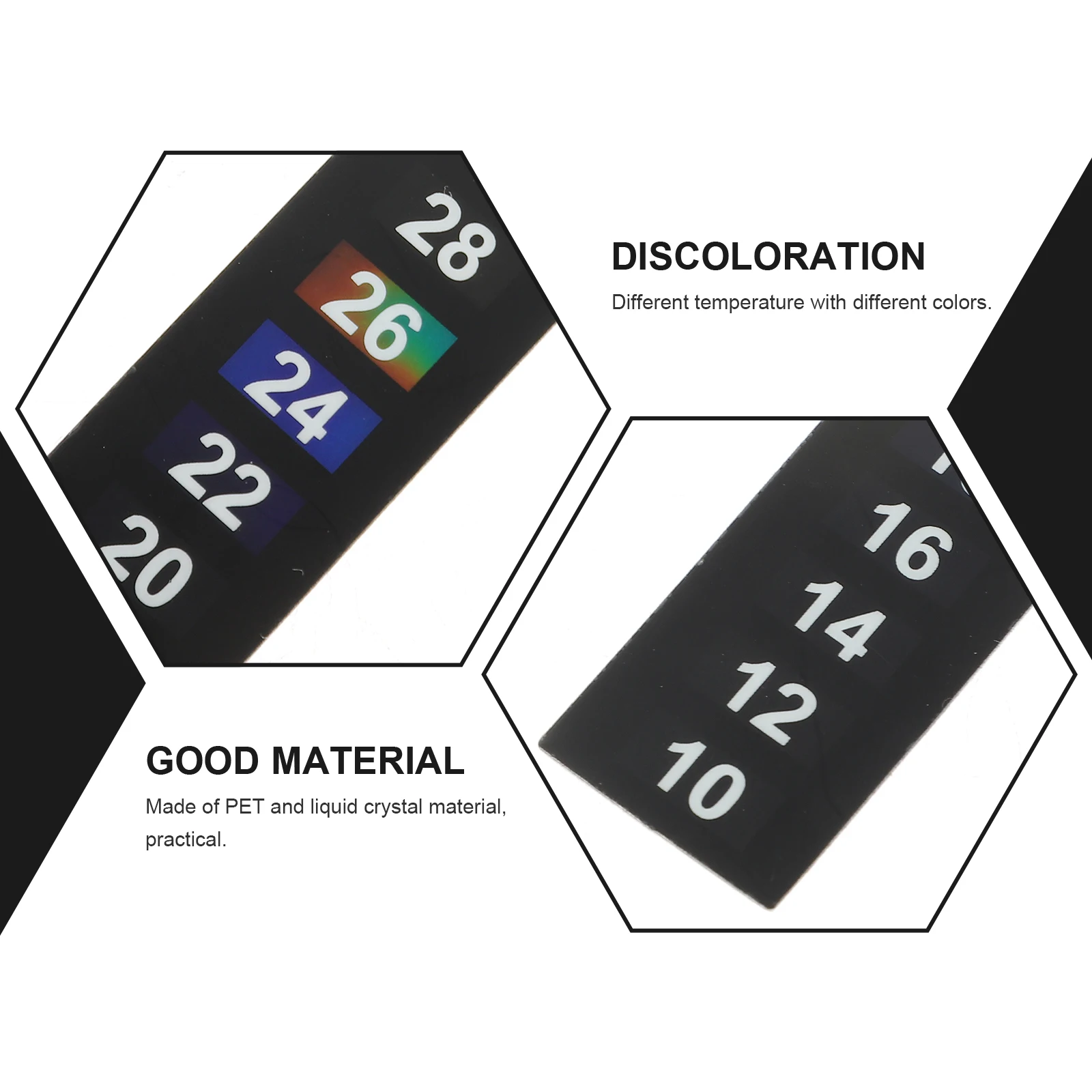 

15pcs LCD Temperature Bar Strip Fish Tank Thermometer 10-40 Degree PET Liquid Crystal Safe Practical Aquarium Reptile Box