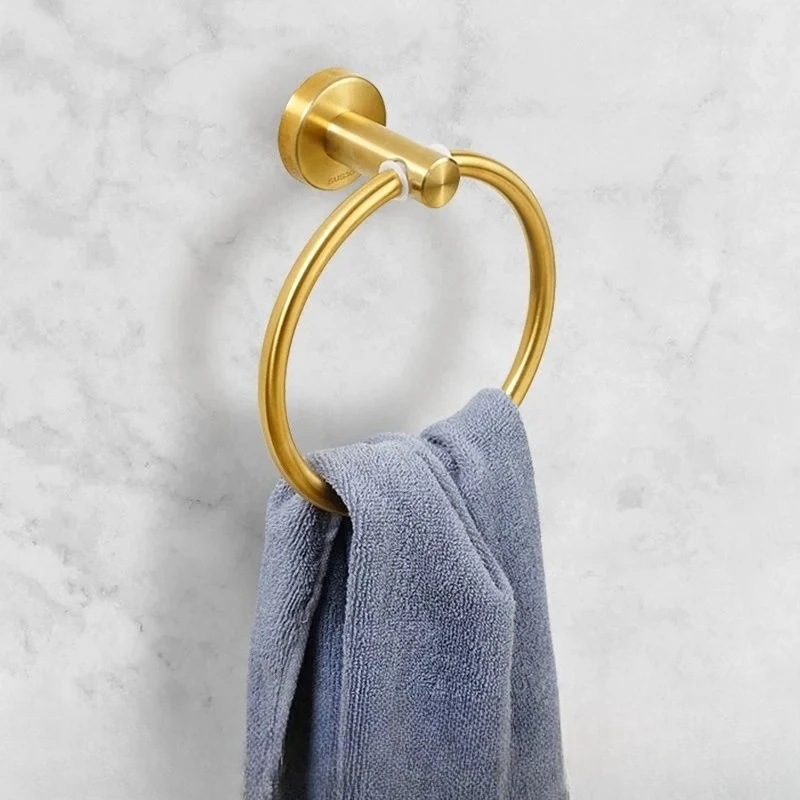 Nordic round 304 Stainless Steel Towel Ring - Wall Mounted Hand Towel Holder Waterproof Durable Bathroom Rack