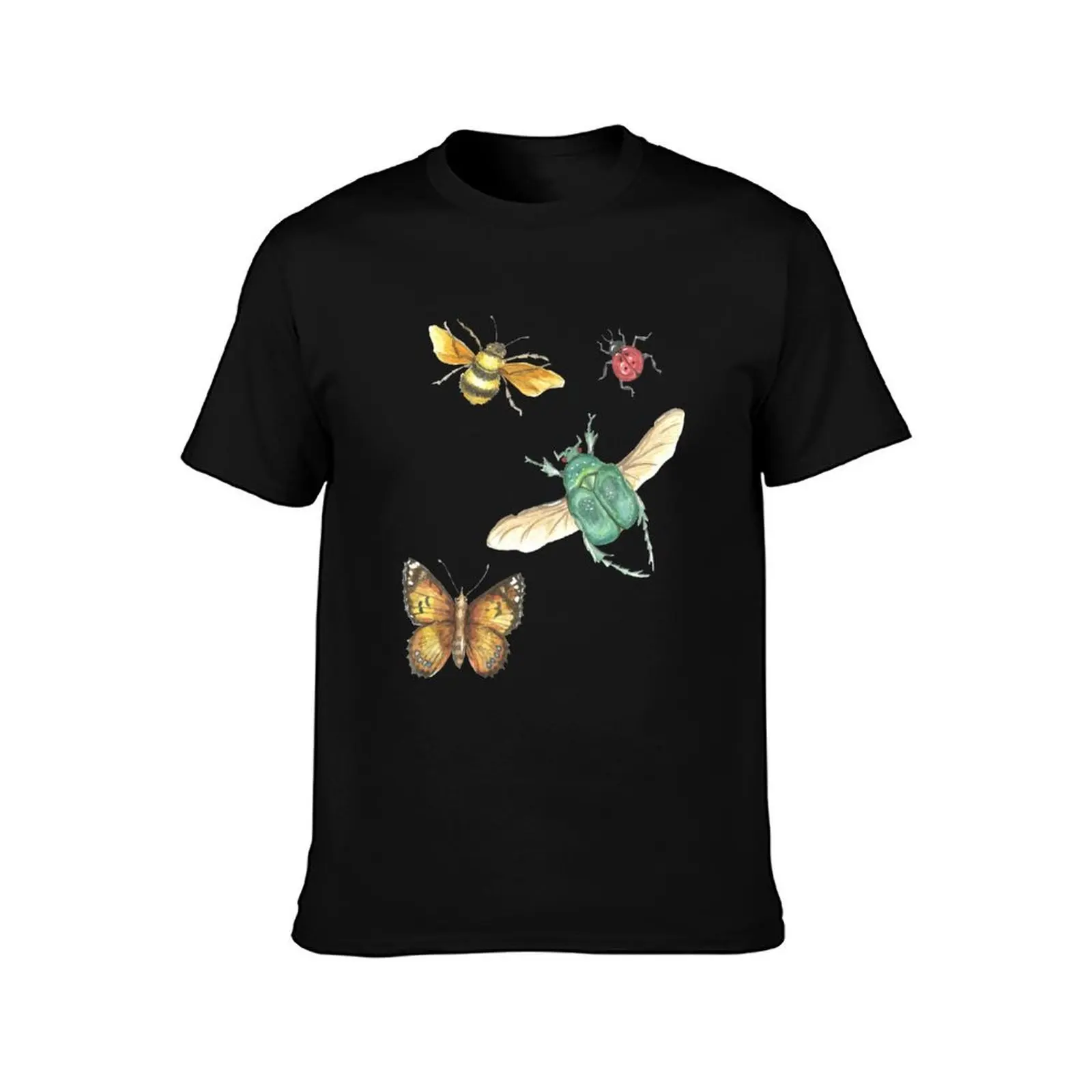 Collection of insects T-Shirt Summer Casual Cotton Tee Oversized Streetwear Tops Vintage Graphic Print Unisex Men Women