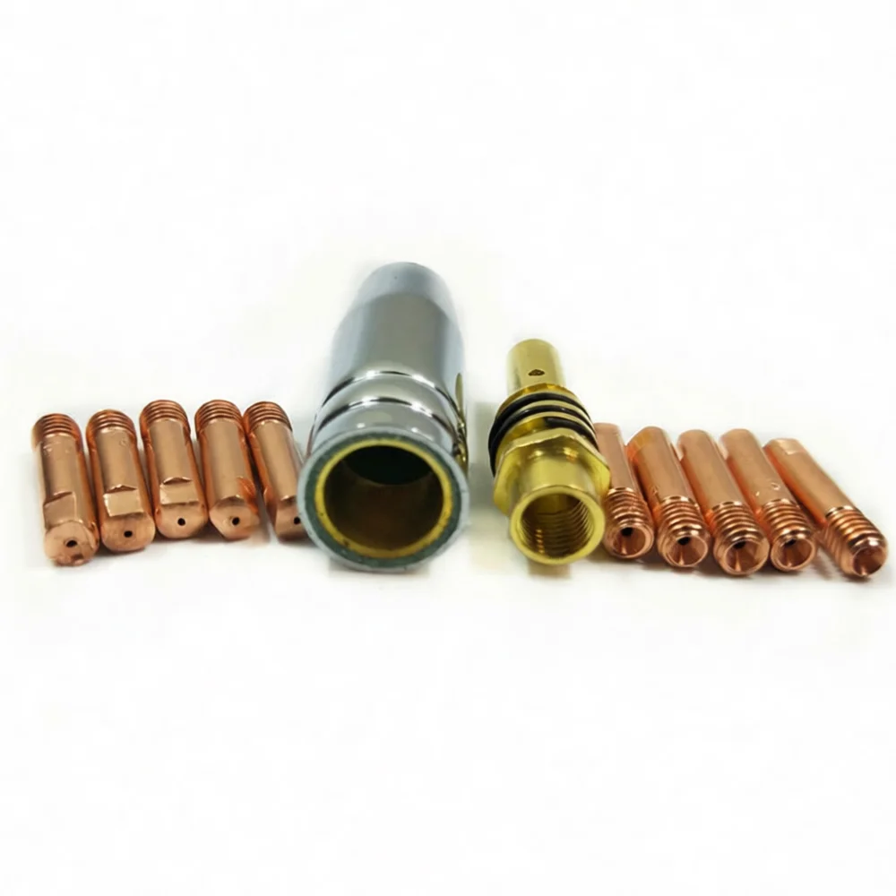 Professional Gas Shielded Welding Accessories For Zheng Tong Da 15AK Torch Contact Tip Nozzle Spare Component Tool Set