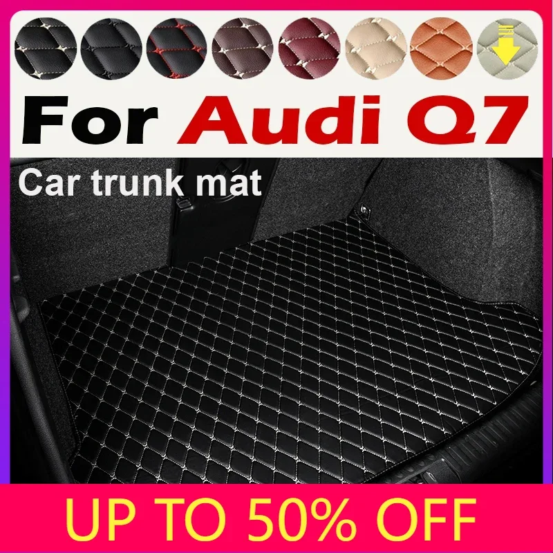 Car Trunk Mat For Audi Q7 4L 5-Seat 2006-2015 07 08 09 10 11 12 13 14 Custom Car Accessories Auto Interior Decoration