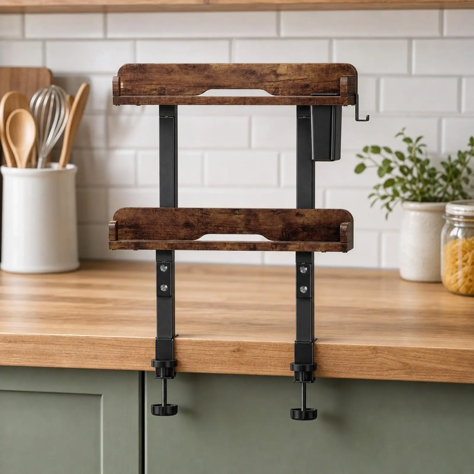 Clamp-Mounted Desktop Storage Shelf | Clamp-on Desktop Storage Shelf, for Home Office