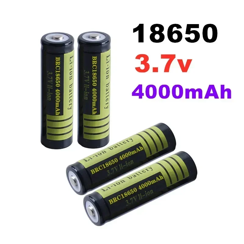 100% neue Original 18650 batterie 3,7 V 4000mAh lithium-ionen-akku für Led taschenlampe batery + USB ladegerät