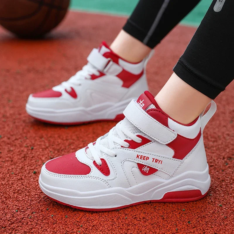 New Children Sneakers Child Shoes High-Quality Durable Light Breathable Soled Anti-Slip Trainer Children Basketball Kids Shoes