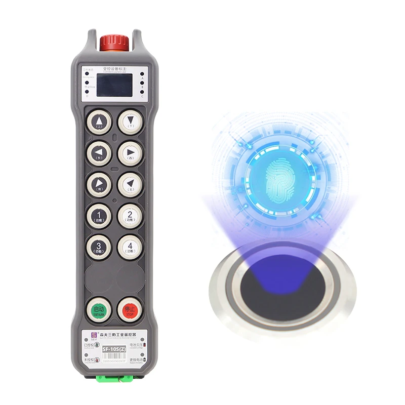 Manufacturer Price with Eco-Friendly Low Power Design 10 Buttons Single Speed Wireless Remote Control for Crane