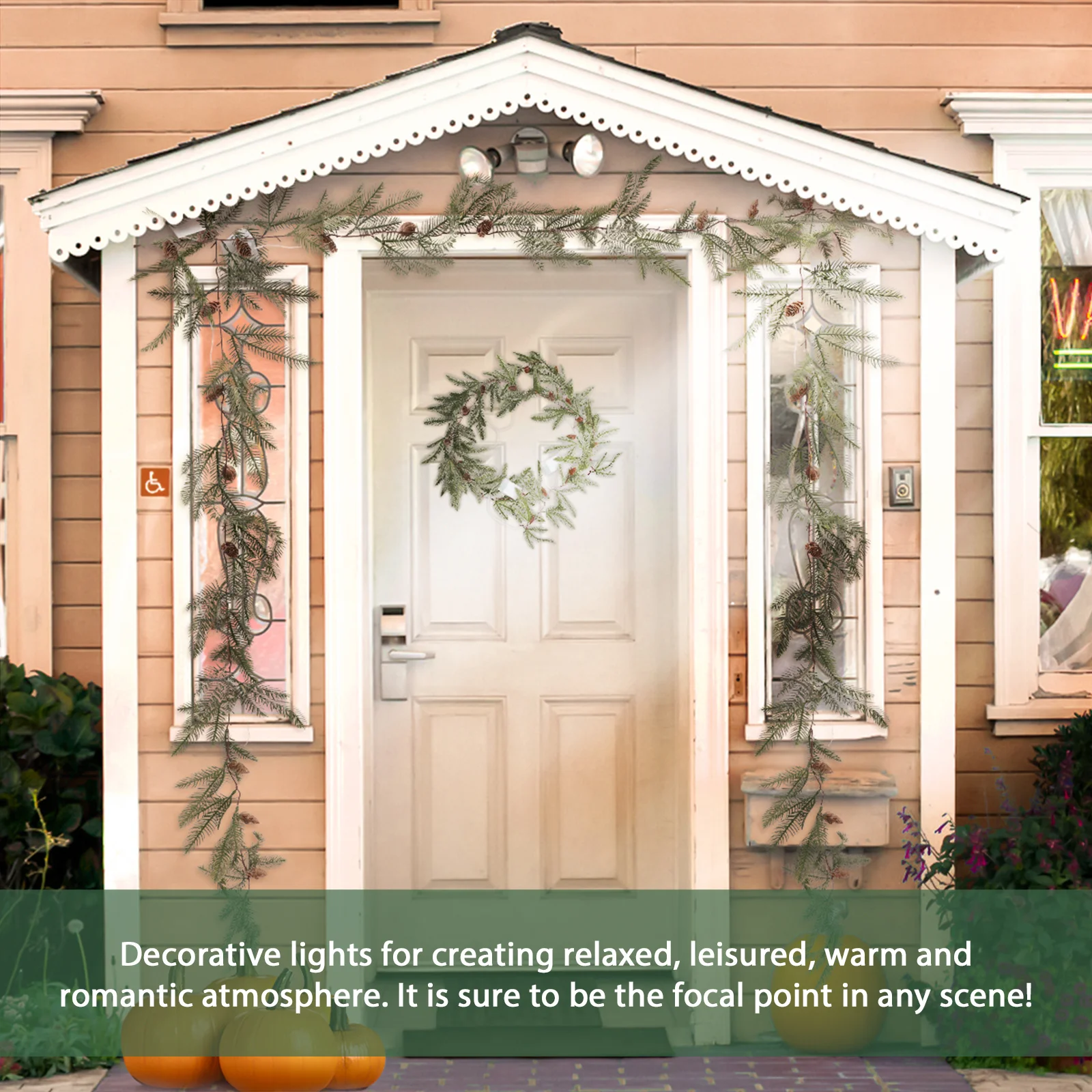 Christmas Pine Needle String Light Decorative Pine Cone Light String for Bedroom Balcony Party Festive Christmas Lights