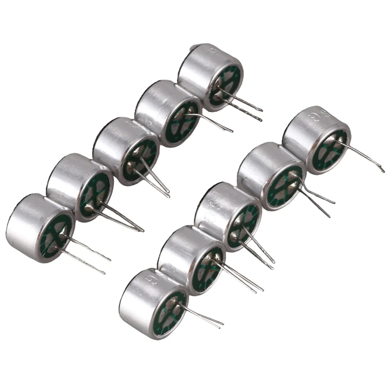 10 pz 9.7mm x 7mm 2 Pin MIC Capsule Electret condensatore Miniphone