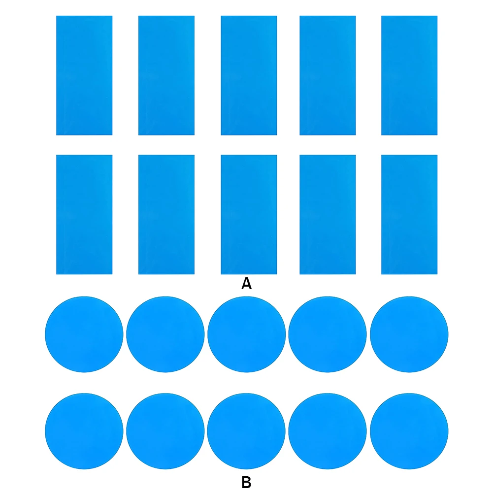 10pcs Pool Repair Patch Self-Adhesive PVC Swimming Pool Patch Multifunctional Wear-Resistant Croppable Inflatable Boat Supplies