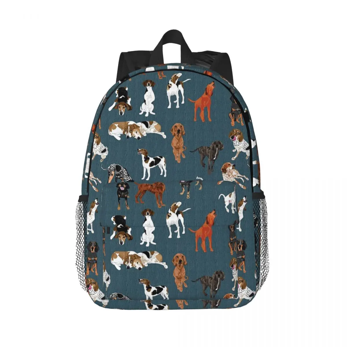 

Coonhounds On Dark Teal Backpacks Teenager Bookbag Fashion Children School Bags Laptop Rucksack Shoulder Bag Large Capacity