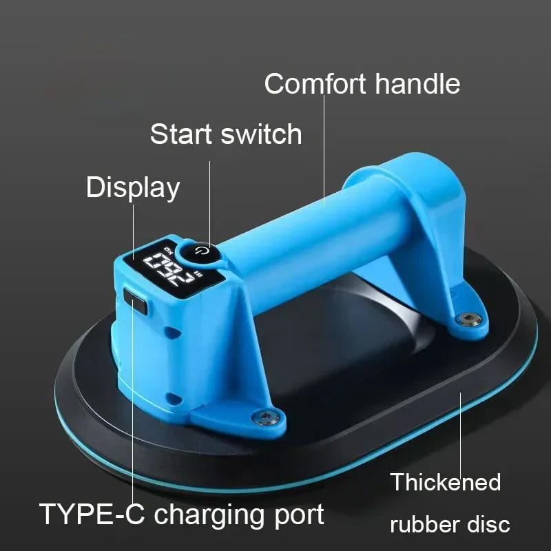 200 كجم الحمولة الكهربائية كوب شفاط المكنسة الكهربائية USB قابلة للشحن بلاط السيراميك المصاصون مضخة هواء رفع أداة بطارية 4000 مللي أمبير