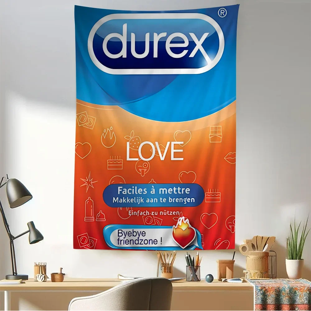 Sexy Condom Brand D-Durex Classic Anime Poster Fancy Wall Sticker for Living Room Bar Decoration Decor Art Wall Stickers