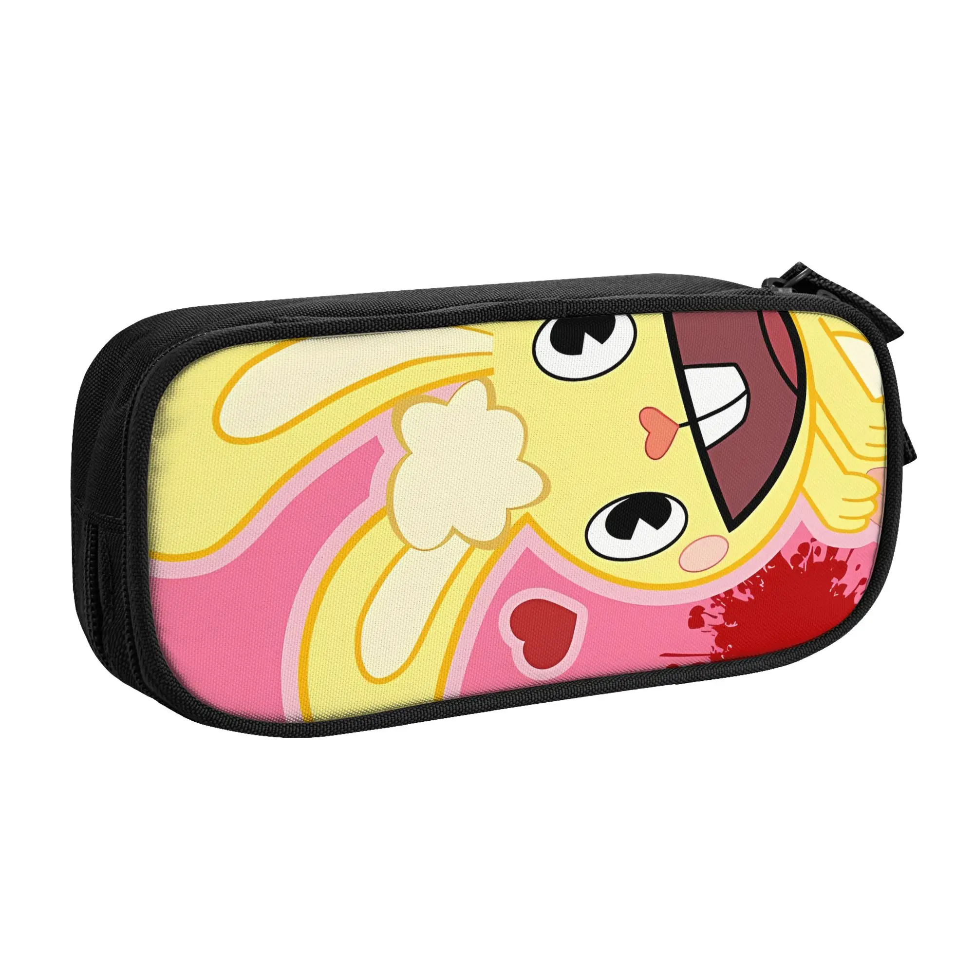 1 Piece Lightweight Whimsical Hare Character Pencil Case Student Pen Bag Happy Tree Friends Office Pencil Pouch