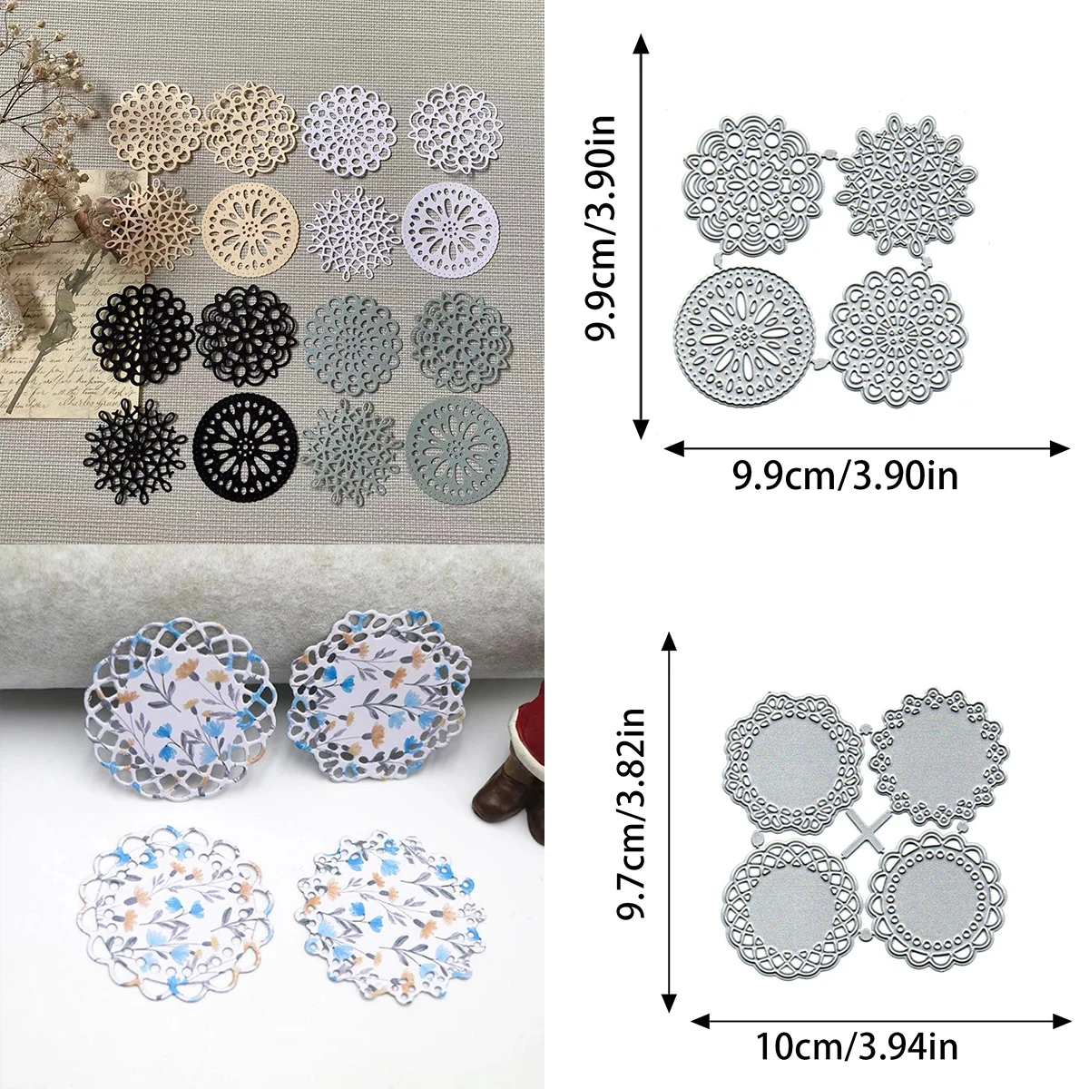 Craft Die Cut Scrapbook Round Flower Paper Cards Making Tool Cutting Dies Embossing DIY Decorative Album Cover