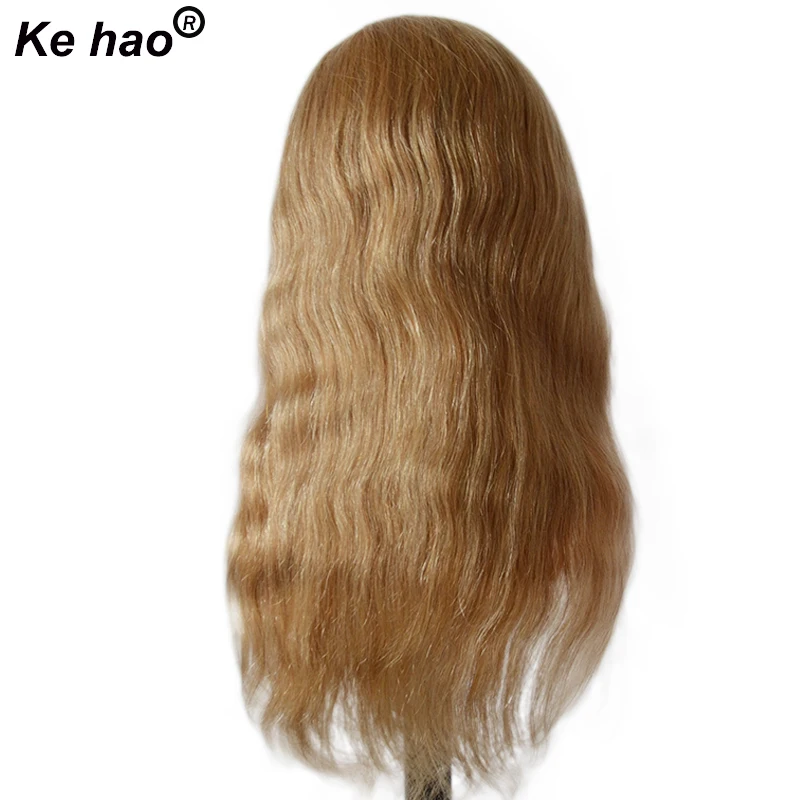 Cao Cấp Đầu Manocanh Với Vai 100% Tóc Đầu Búp Bê 22Inch Tóc Vàng Vàng Tóc Dài Maniquin Đầu Hairdress phong Cách