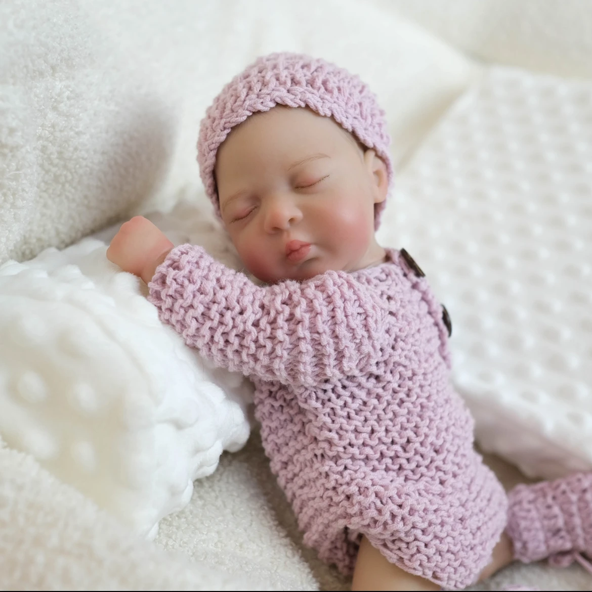 10 inch Adorable Reborn Baby Luna: Just Like a New Infant in Purple sweater! Soft-Skin, Veins Show. Great Toy & Buddy for Kids.