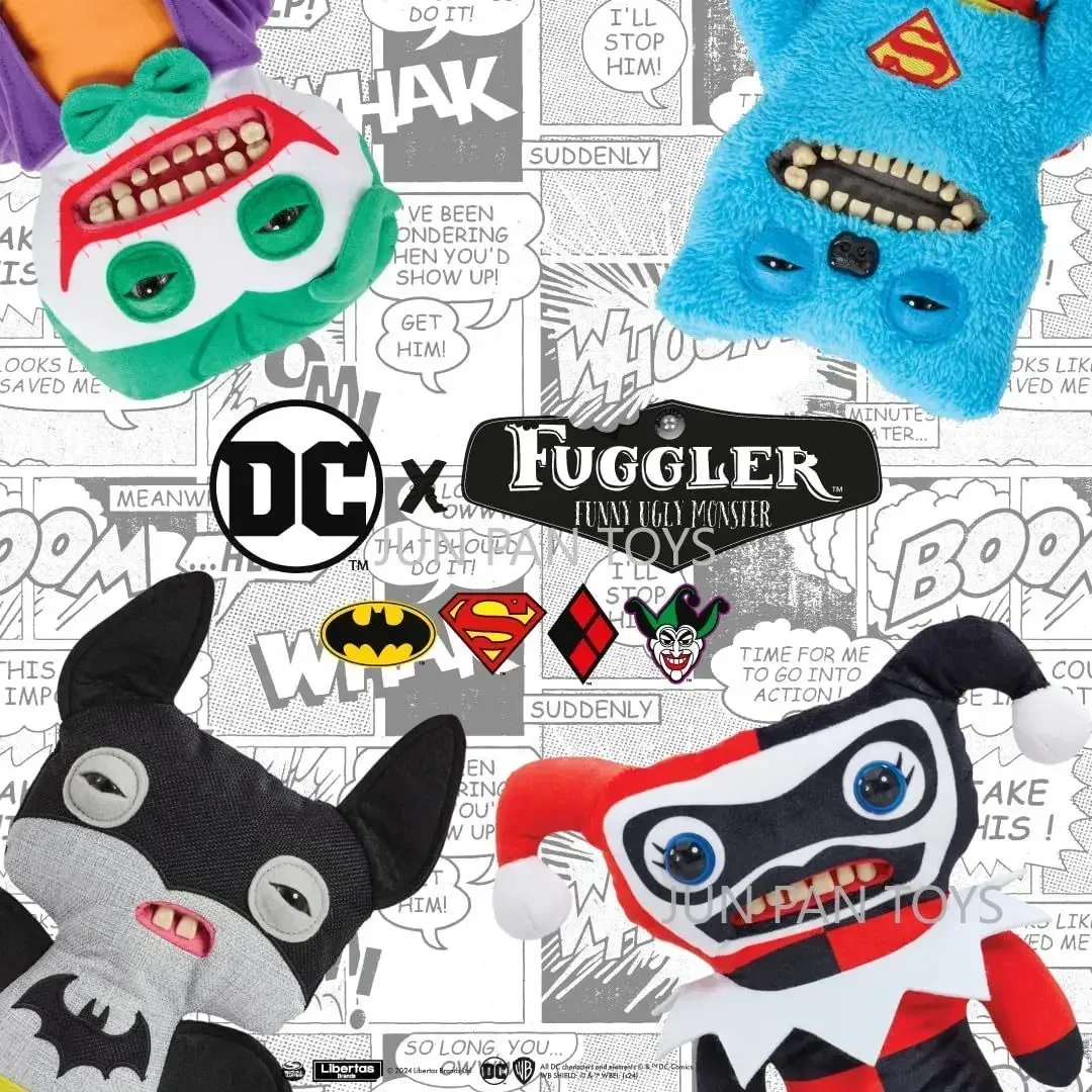 Fuggler divertido monstruo feo DC héroe de peluche Batman Superman Harley Quinn Joker película modelo periférico coleccionable regalo para niños