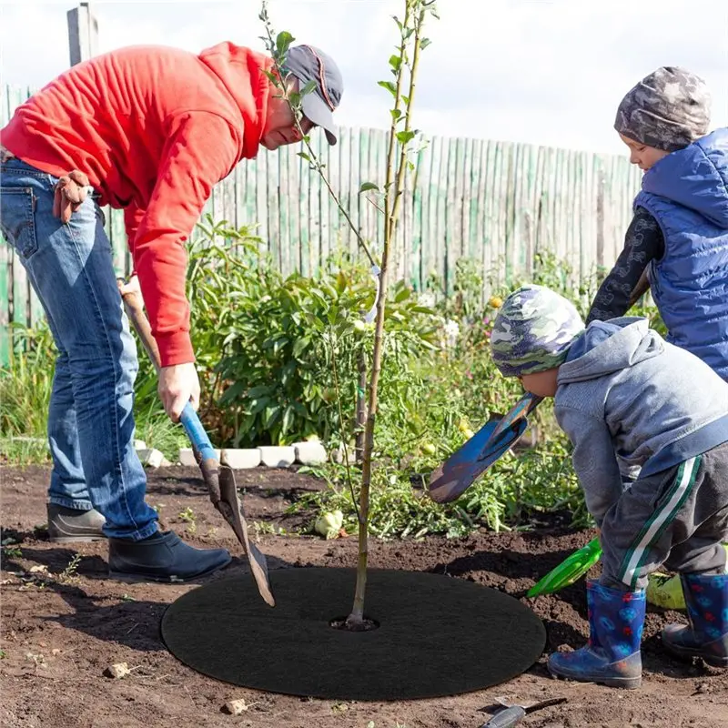 ABKW-حديقة جذر النبات الغطاء الواقي 10 قطعة حاجز النباتات حصيرة غير المنسوجة النسيج أغطية حماية صغيرة حماة صغيرة أ