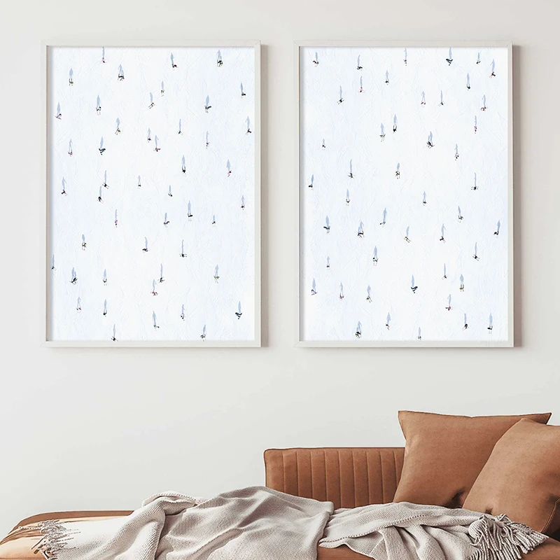 Luxury Ski Resort Photography Poster Canvas Painting Ski Print Skiers aerei stampe d'arte sci pendii immagini a parete Home Room Decor