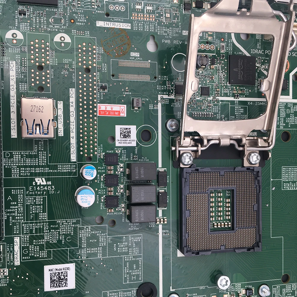 

Server Motherboard PowerEdge R230 1U 0DWX9P DWX9P CN-DWX9P 0MFXTY 08TY14