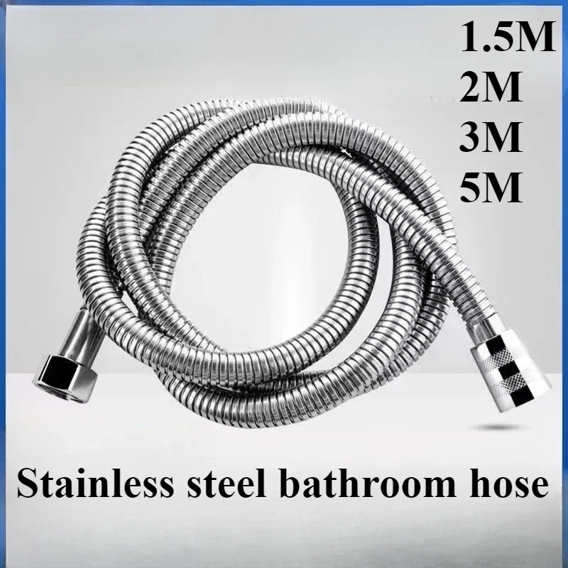 5m 304 Stainless Steel Shower Hose High Quality Faucet Hose Flexible Shower Hose Thick Silicone Bathroom 3 Meter Shower