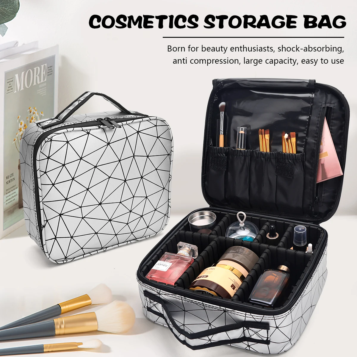 Cosmetics Tools Storage Bag Female Portable Travel Large Capacity Waterproof Makeup Handbag Pro Cosmetician Toolbag Accessories