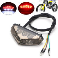 1pc Motorcycle Accessories LED Enduro Fender Lamp Stop Brake Light Rear Tail Light For Dirt Bike