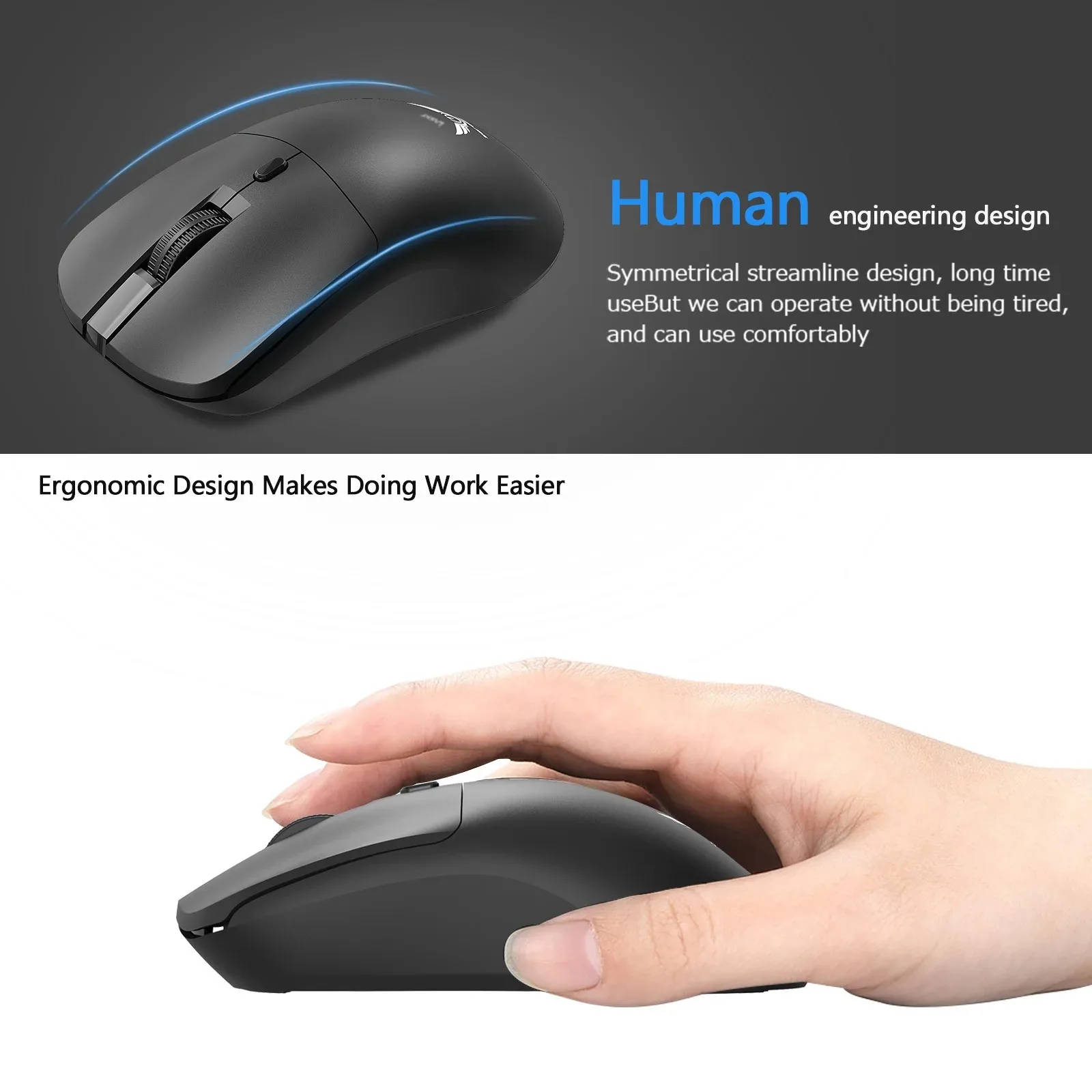 2,4G Drahtlose Maus Gaming Maus Ergonomische Mäuse 800-1200-1600 DPI Maus Wiederaufladbare Büro Mäuse für PC Laptop macbook Pro – Detail 7