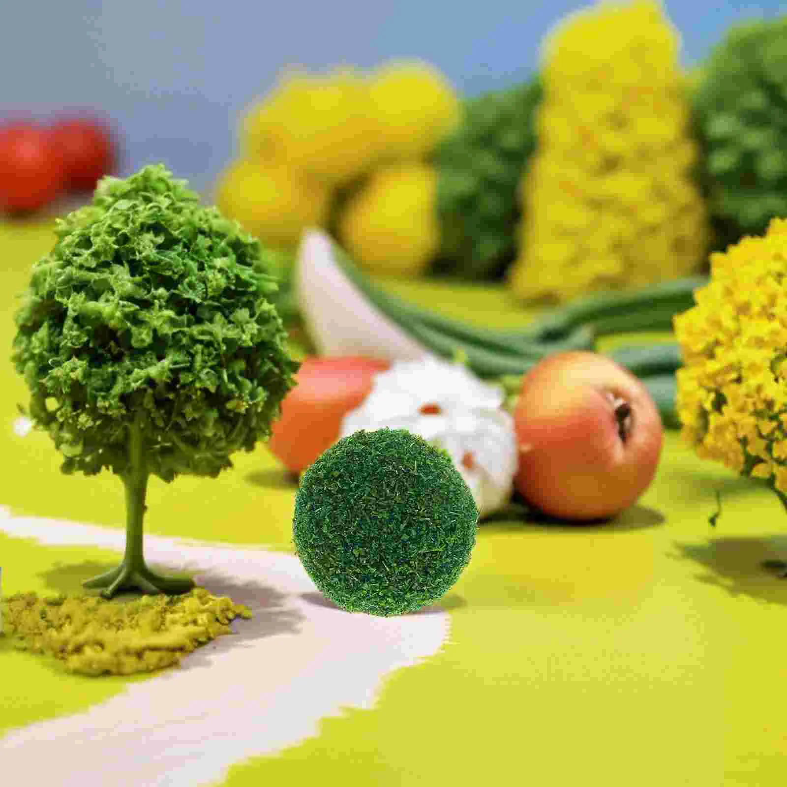 5 Buah Model Meja Pasir Bola Tanaman Buatan Bulat Tanaman Bunga Rumput Miniatur Topiary Gantung Bola Liburan Hijau Palsu