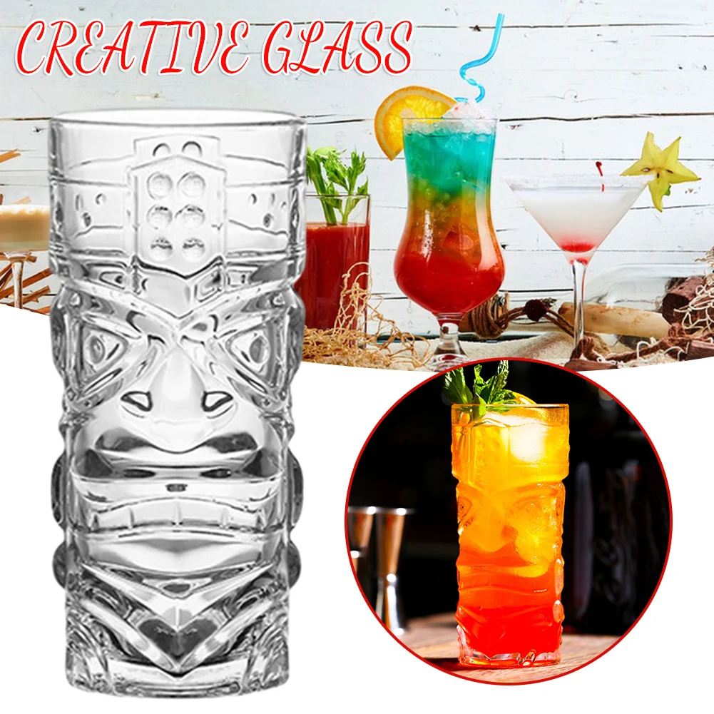 400ML Transparent Grimace Glass Multi-Purpose Reusable Glasses For Whiskey Coffee Cokes