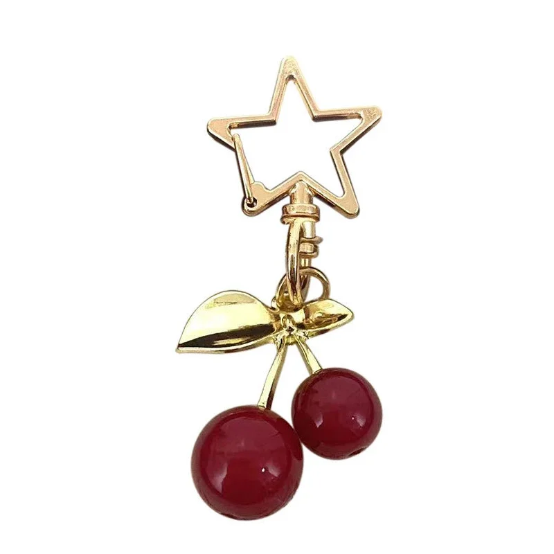 Cherry blossom heart-shaped pendant for bag - durable lobster clasps for DIY bag accessories - exquisite gift, suitable for wome image 6