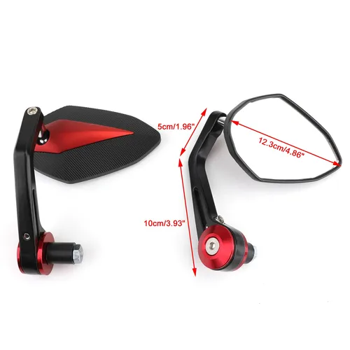 Imagen 2 del producto Espejos de extremo de barra de mango de 7/8 ""para motocicleta Sportbike 790 690 390 125 BK