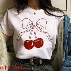 sweet Strawberry Cherry Casual T-Shirts Gothic Tee Shirt Harajuku 90s Tshirt Women Summer Tops Streetwear Clothes