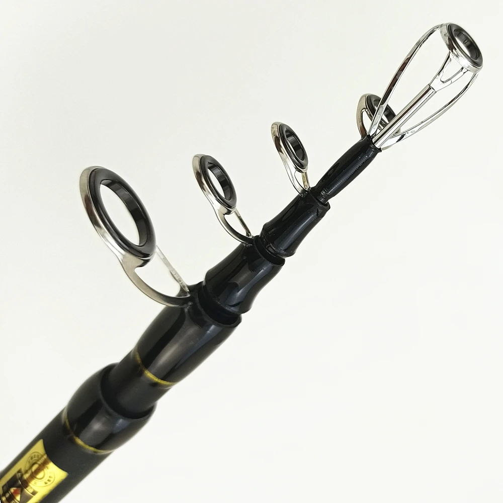 Imagem -04 - Forte Telescópico h Carbono Spinning Vara de Pesca Ação Rápida Portátil Viagem Água do Mar Pike Baixo Rod de Fundição de Qualidade 2.1 m 2.4m 2.7m