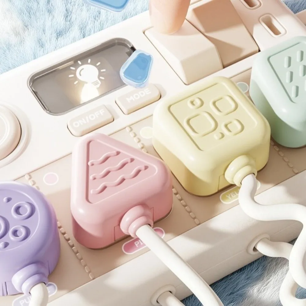 Hand-Eye Coordination Switch Board Sturdy Compact Sound Effects Plug Board Educational Color Recognition