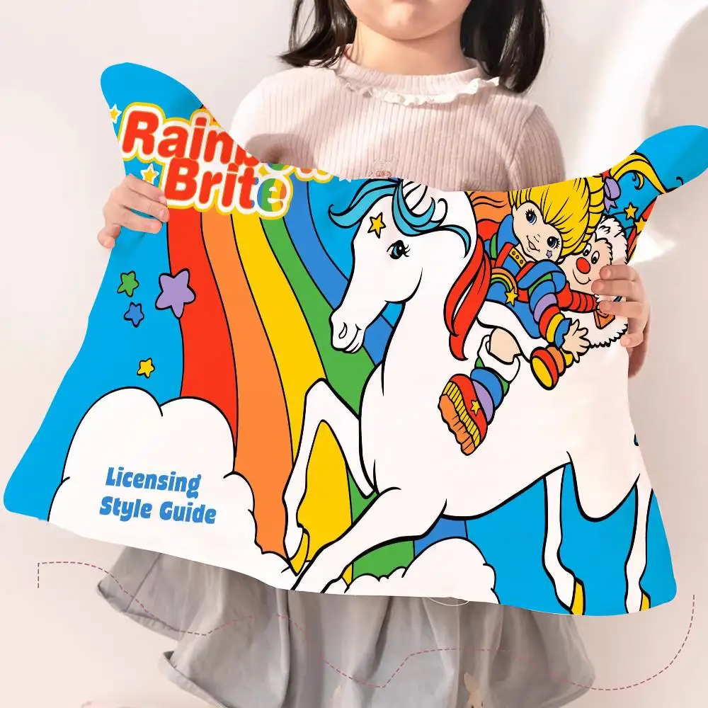 R-Rainbow B-Brite Film Skin New Arrival Polyester Pillow Towel - Four-Season Universal Soft Cartoon Thickened for Household Use