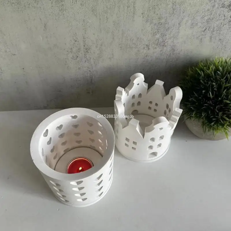 Ringlike oco casa castiçal moldes oco coração tealight titular moldes para tealight titular vela arte dropship