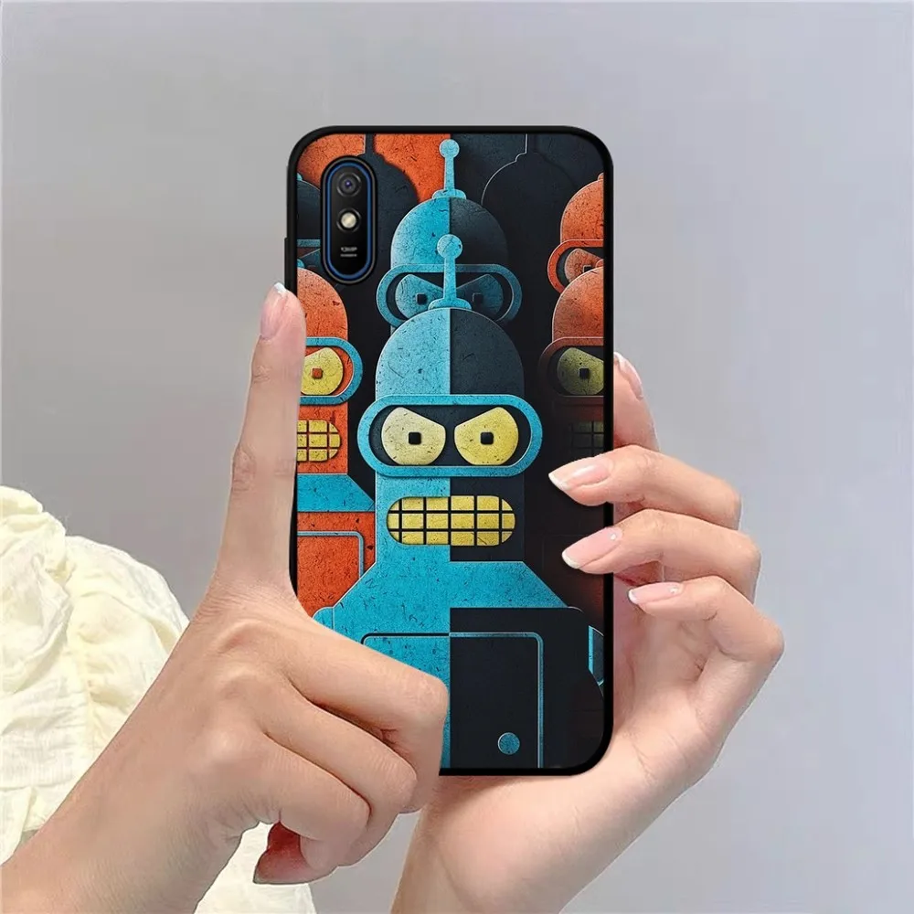 Funny  Futuramas Robot Bender Phone Case For Redmi 5 6 7 8 9 10 plus pro 6 7 8 9 A GO K20 K30 K40 pro plus F3 Fundas